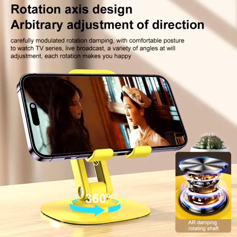 S118 Collapsible Telescopic Phone/Tablet Stand – 360° Rotation