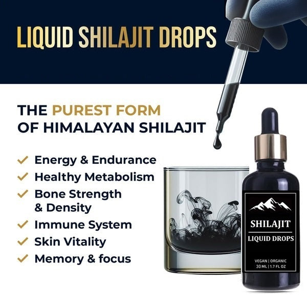 15ml Pure Organic Himalayan Shilajit Liquid Drops
